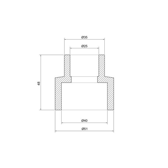Муфта PPR Thermo Alliance 40х25 перехідна DSB105 | Зображення 1