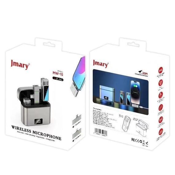 Петличный беспроводной микрофон Jmary MW-15 Type-C Black | Зображення 5