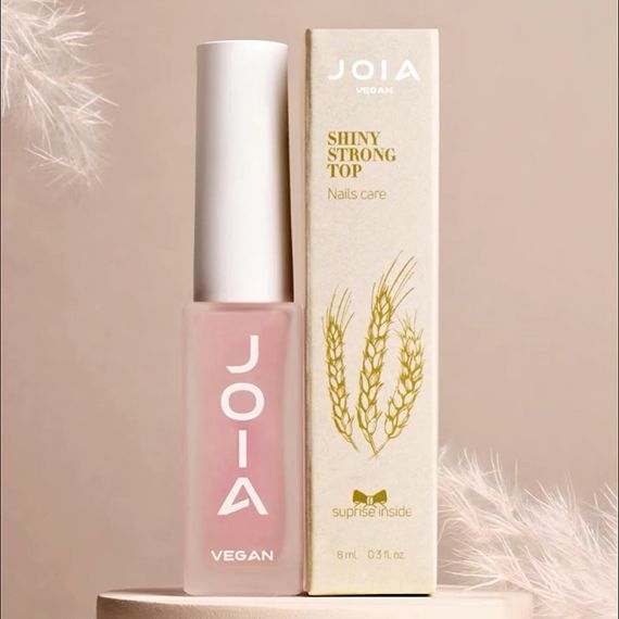 Блестящее стойкое топовое покрытие для лака Shiny Strong Top JOIA vegan 8 мл | Зображення 1
