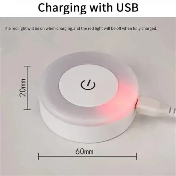 Лампа светильник ночник LED SK / Сенсорный переключатель MicroUSB Белый | Зображення 6
