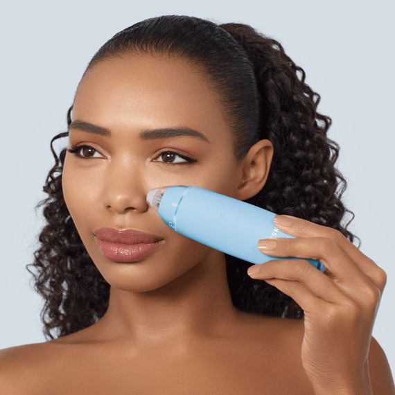 Микродермабразийное устройство для удаления черных точек GESKE MicroDermabrasion Blackhead Remover 7в1 starlight, Голубой | Зображення 3