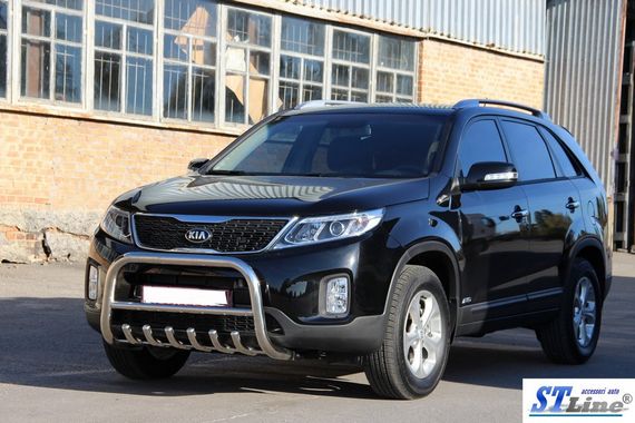 Кенгурятник WT021 (нерж.) для Kia Sorento XM 2009-2014рр | Зображення 1