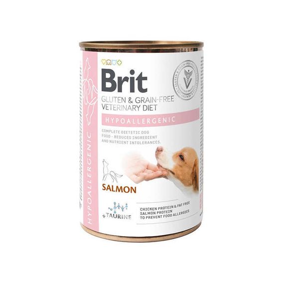 Влажный корм Brit Grain Free Veterinary Diet Hypoallergenic Dog для собак с пищевой аллергией или непереносимостью, 400 г