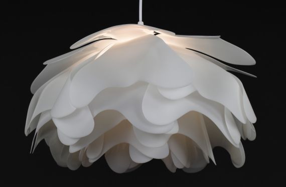 Люстра підвісна на 1 лампочку 27634 Білий 35-130х45х45 см. | Зображення 9