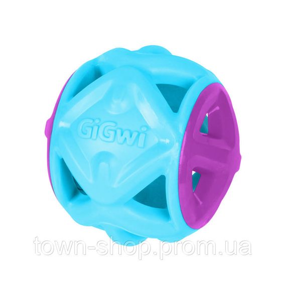 Игрушка для собак Мяч GiGwi Basic EDGE, голубой, резина, 9 см | Зображення 1