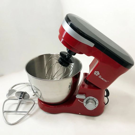 Нержавеющий миксер стационарный Domotec, Планетарный миксер 3 насадки для теста на бисквит JF-83 | Зображення 1