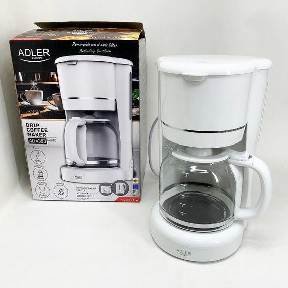 Кофеварка крапельна Adler AD 4383 white 1.5Л 900 Вт WF-53 | Зображення 4