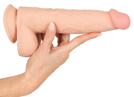 Фалоімітатор - Nature Skin Dildo With Movable Skin, 25 см Sex Aura | Зображення 6