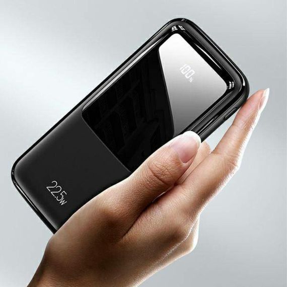 Зовнішній акумулятор Usams US-CD161 PB58 Dual QC3.0+PD Display 10000 mAh Black | Зображення 1