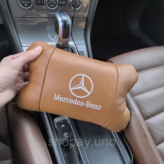 Подушка подголовник для дороги Mercedes-Benz Мерседес, Подушки под голову автомобиль FL-80 | Зображення 9