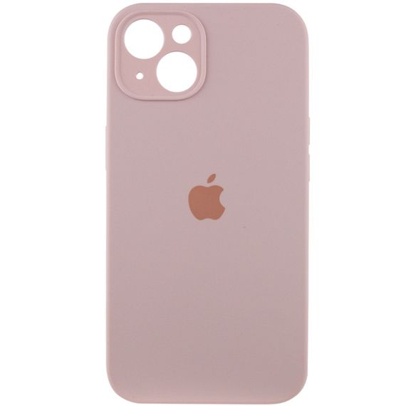 Чехол Silicone Case Full Camera Protective (AA) для Apple iPhone 15 (6.1") Розовый / Chalk Pink
