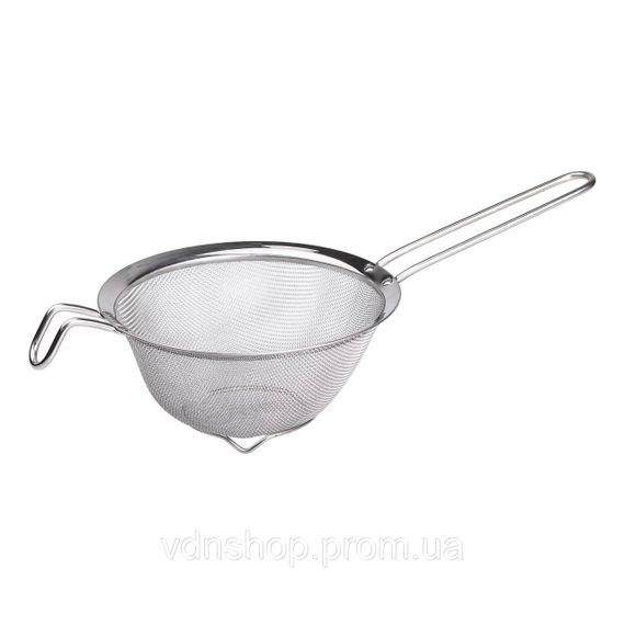 Дуршлаг-сито с ручкой 18 см мелкоячеистая сетка из нержавеющей стали HP-19-1-18CM | Зображення 3