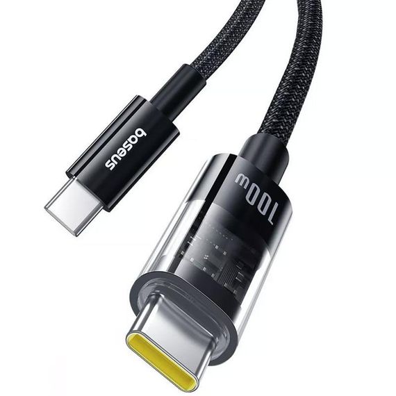 Дата кабель Baseus Gem Fast Charging Type-C to Type-C 100W (2m) (P10373000111-01) Cluster Black | Зображення 1