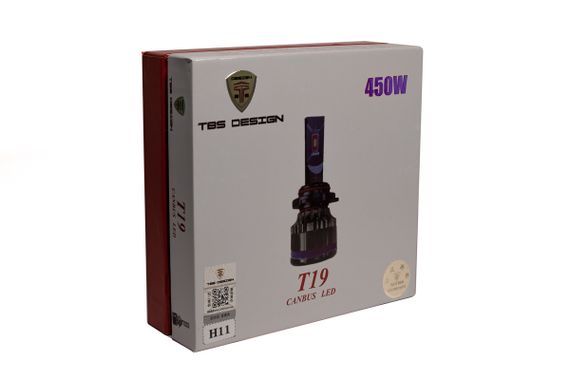 Комплект світлодіодних ламп TBS Design T19 H11 (PGJ19-2) Canbus 45W 9-32V 6000K | Зображення 1