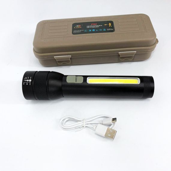 Тактичні ліхтарі COBA CB-C22-P90+COB, Довговічний світлодіодний ліхтар, Ліхтар HI-991 ручний потужний | Зображення 6