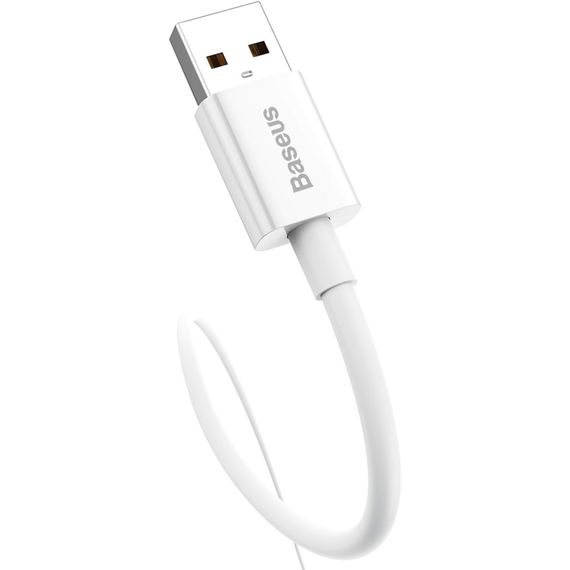 Дата кабель USB 2.0 AM to Type-C 2.0m 5A White Baseus (CAYS001402) | Зображення 2
