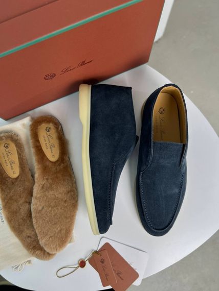 Лофери Loro Piana Open Walk темно-синього кольору ob435 | Зображення 8