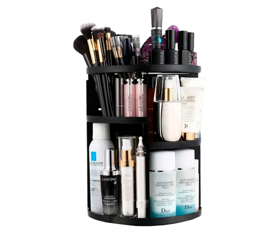 Органайзер для косметики що обертається 360° Rotation Cosmetic Organizer SX249 чорний пластиковий (lp-90122_378) | Зображення 5