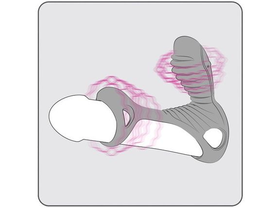 Ерекційне кільце з 2 моторами Adrien Lastic Gladiator F чорне sexstyle | Зображення 5