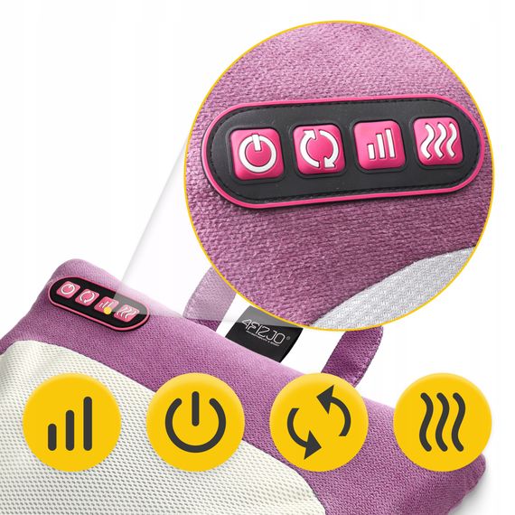 Подушка-масажер 4FIZJO Shiatsu Lite Violet (P-5905973404129) | Зображення 5