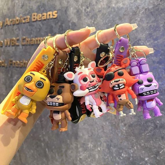 Брелок Бонни 5 Ночей с Фредди Харизматичный Аниматроник Сувенир FNAF Фиолетовый Заяц на Ключи Сумку Подарок Другу | Зображення 2