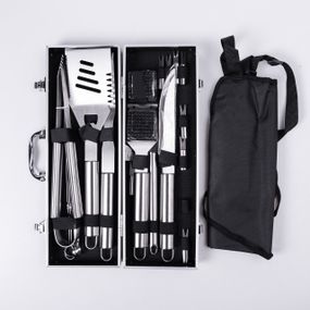 Набір аксесуарів для барбекю, мангала, гриля 19 предметів 42х14х7.5 см в кейсі