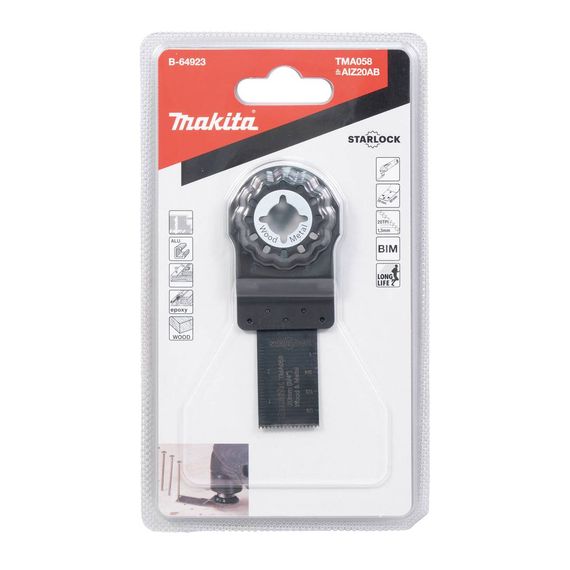 Полотно BiM по металу для мультитулу 20x30 мм Makita B-64923 | Зображення 1