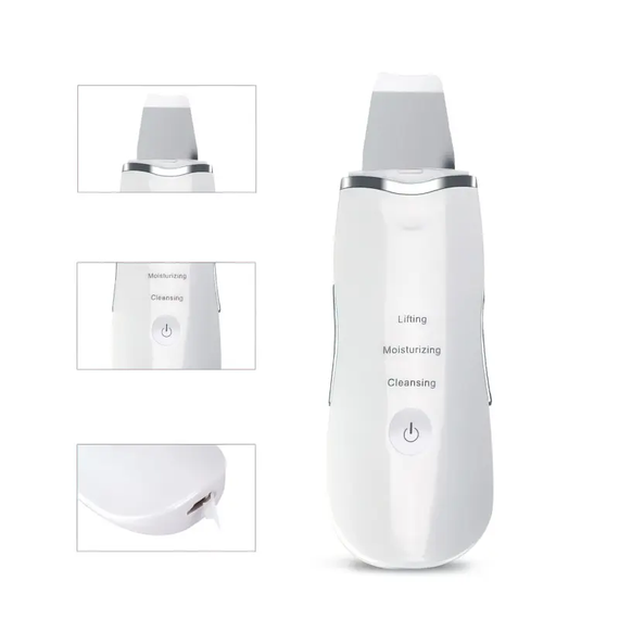Ультразвуковий скраббер портативний для чищення обличчя Face Cleaner 8816 / Очищувач порів / Скрабер ліфтинг | Зображення 1