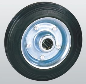 Колеса из черной резины с роликовым подшипником 10-200х50-R