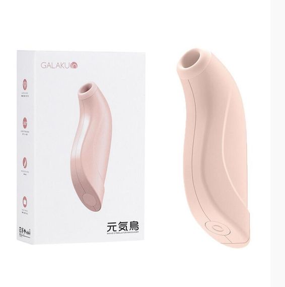 Вакуумний міністимулятор клітора "GALAKU", пудровий Sex Aura