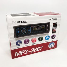 Пристрій для магнітоли MP3 3887 ISO 1DIN, Магнітофон для машини авто автомобіля, Незнімні автомагнітоли AT-83