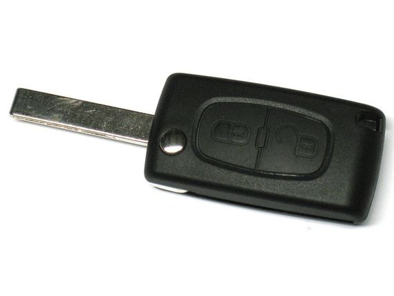 Корпус ключа 2 кнопки Peugeot 207 307 308 407 607 Partner Citroen C2 C3 C4 C5 C6 C8 Berlingo Xsara Picasso | Зображення 1