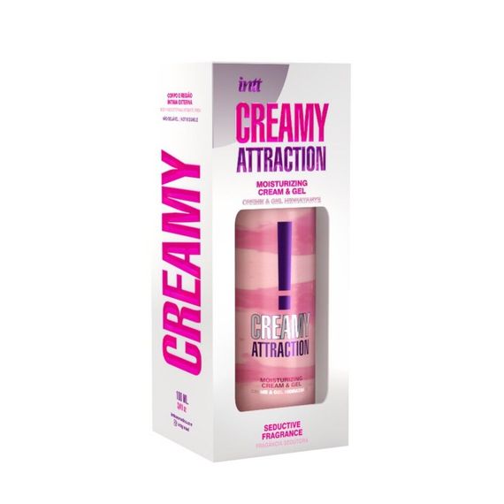 Увлажняющий крем-гель 2в1 Intt Creamy Attraction Seduction 100мл с афродизиаком, унисекс | Зображення 2