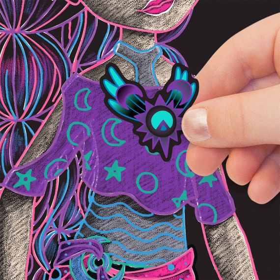 Набор для творчества Скетчбук: Эклипсия, черные листы Nebulous Stars 11121, 8 ручек | Зображення 3