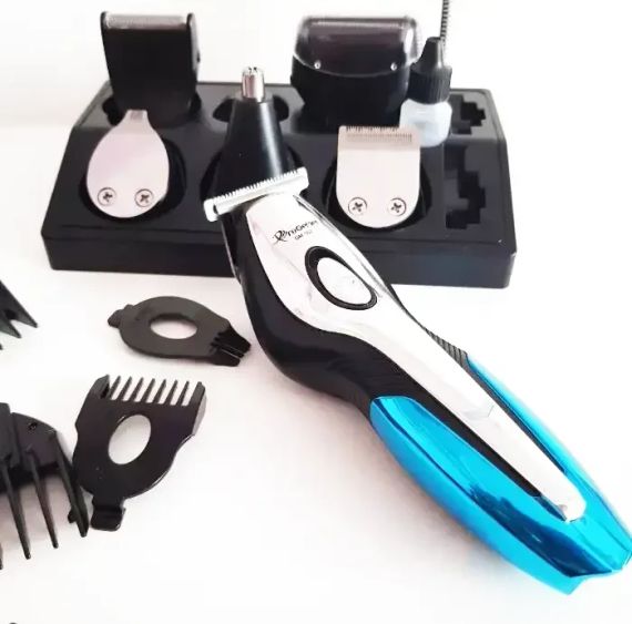 Аккумуляторная машинка бритва и триммер в одном USB зарядка с индикатором + подставка | Зображення 2