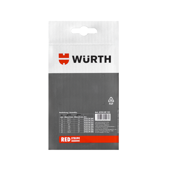Набір ключів Г-подібних TORX з отвором, TX9-40, 8 шт., RED STRIPE | Зображення 2