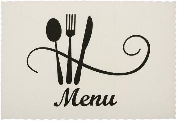 Набір 12 сервірувальних килимків Doily Menu 30х45см, плейсмат (подтарельники), молочний