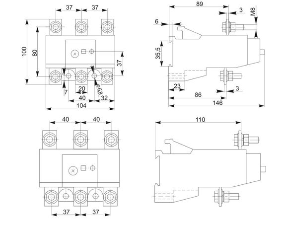 Реле РТ-4110135 електротеплове 110-135А для КМС Ny95504584 | Зображення 6