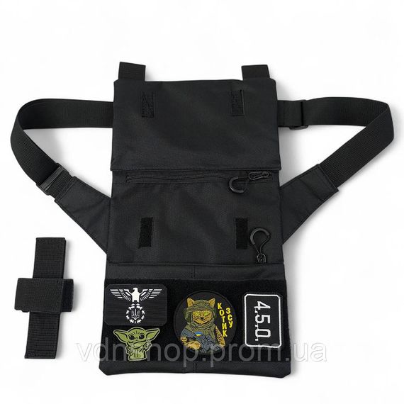 Тактичні сумки через плече чоловічі, Сумка через плече чоловіча плетена, Тактична сумка з шевроном HN-17 | Зображення 9