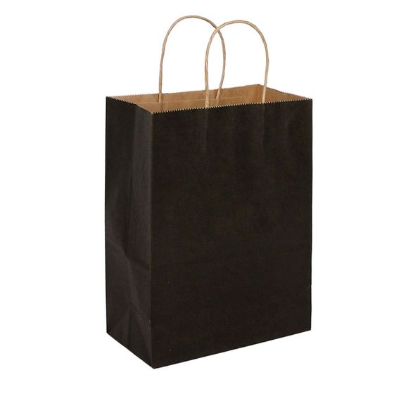 Паперовий крафт-пакет Babydoll 24х15х9 см. Чорний KP