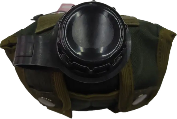 Фляга пластикова 870 мл чорна в чохлі М&М 2 Olive green Хакі (213376) | Зображення 2