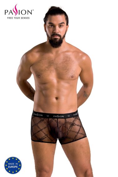 Чоловічі труси боксери Passion 032 Short James Чорні S/M | Зображення 4