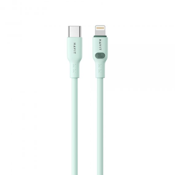 Кабель USB-C - Lightning HAVIT HV-CB6281 PD30W 3A 1м Green