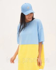 Футболка для жінок колір жовтий/блакитний розмір 3XL FI_002408