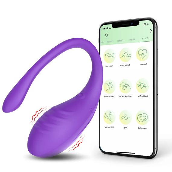 Віброяйце Every Night Toys Letitia з дистанційним керуванням, бузковий, 10 режимів вібрації Sex Aura