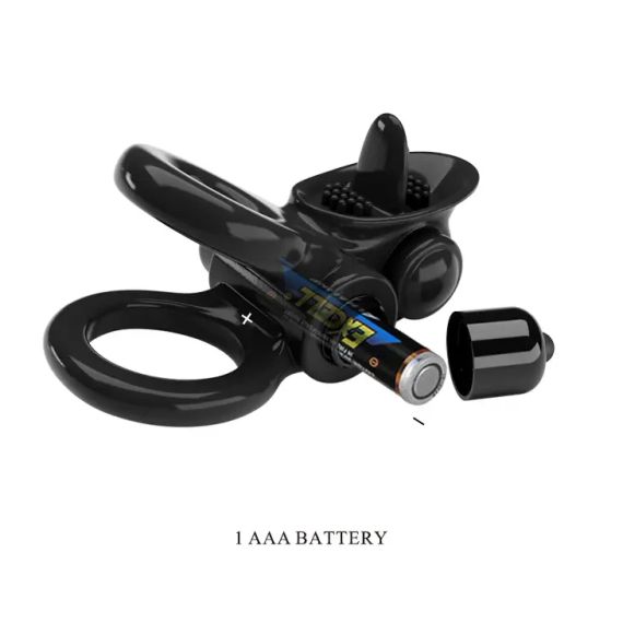 Віброкільце зі стимуляцією клітора ТОВАРИШ (чорне) Sex Aura | Зображення 8