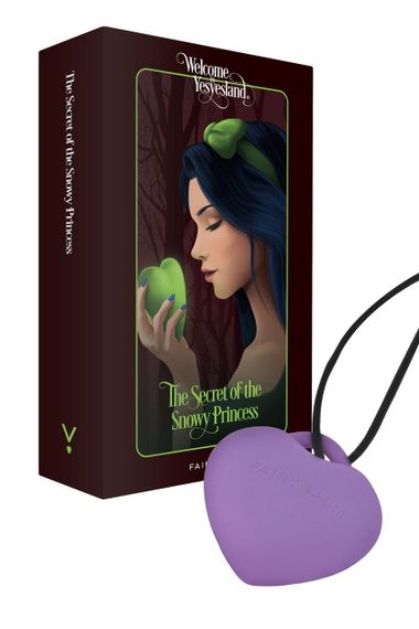 Мінівібратор «Сердечко» FairyGasm PleasureStone violet, 9 режимів, на шнурку Sex Aura