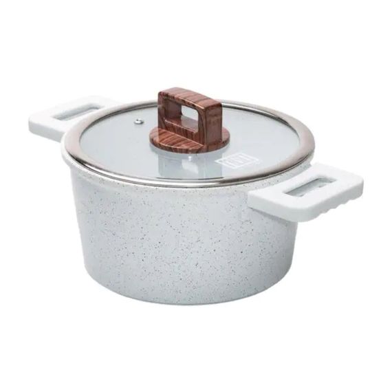 Каструля MGC алюмінієва з антипригарним покриттям 3 л біла HP-4-440 | Зображення 1