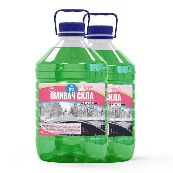 Омивач скла Зимовий -12°C "Яблуко" Lotus УПАКОВКА 2 шт. x 4 л