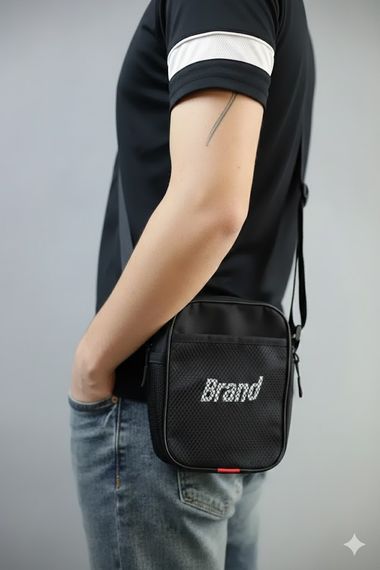 Барсетка чоловіча,компактна, вмістка, сумка через плече | Зображення 1